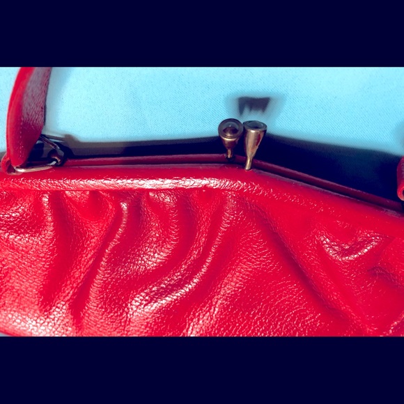 Vintage SPEARO Made In England red handbag - Picture 14 of 15